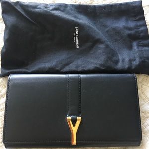 SOLD Authentic YSL Black Wallet